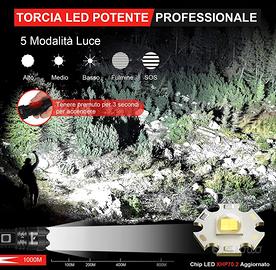 Torcia LED Potente Professionale Ricaricabile - Elettrodomestici In vendita  a Lecce