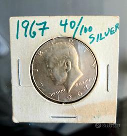 Moneta 1/2 Dollaro Argento 1967