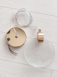 Lampada Cristallo e Oro Ø16cm - Design Moderno