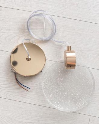 Lampada Cristallo e Oro Ø16cm - Design Moderno