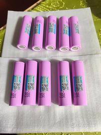 Set 10 batterie 18650 litio 3500mah 