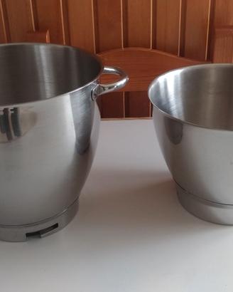 Ciotole in acciaio inox originali Kenwood