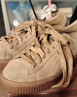 Scarpe Puma Suede Platform pelle color oatmeal 37