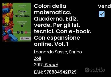 libri 1a superiore Istituto tecnico 
