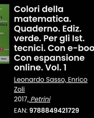 libri 1a superiore Istituto tecnico 