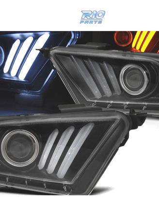 FARI FORD MUSTANG 10-14 LED DINAMICI NERO