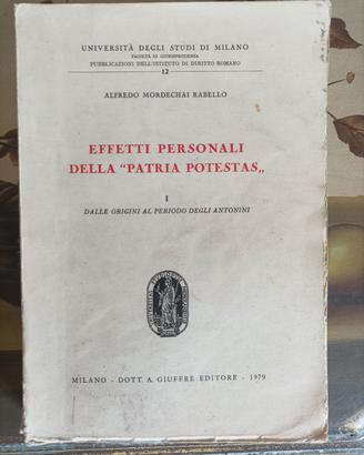 Effetti personali della "patria potestas"