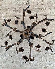 Lampadari vintage in vero ferro battuto
