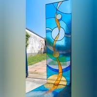 vetrate artistiche porta finestra muro divisorio