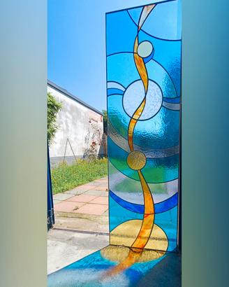 vetrate artistiche porta finestra muro divisorio