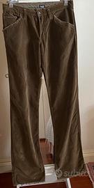 Pantaloni uomo velluto liscio D&G marroni