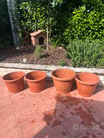Set 4 vasi grandi 40/45 cm