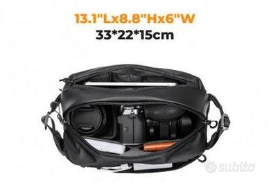 K&F Concept 10L Borsa aTracolla per Fotocamera