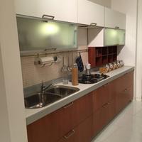 Cucina nuova legno ciliegio laminato bianco