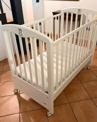 Lettino Foppapedretti Mascotte bianco 120x60 con m