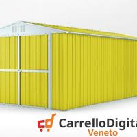 Box garage auto in Acciaio 327x611cm 19mq giallo