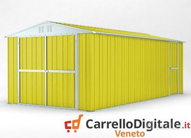 Box garage auto in Acciaio 327x611cm 19mq giallo