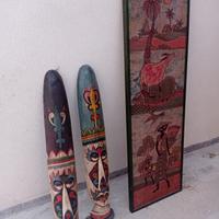 quadro e maschere stile etnico + capezzale