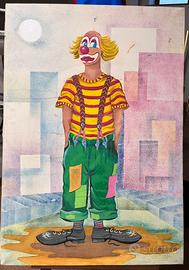 Quadro Lino Barra “clown” “pagliaccio” 70x100