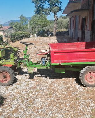 motozappa Agria 18 cv disel con rimorchio 