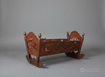 Culla della fine ottocento dipinta