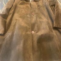 Cappotto donna in vera pelle scamosciata