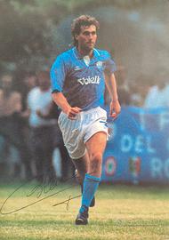 Rara Cartolina Autografata di Laurent Blanc