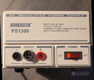 Alimentatore da banco 13,8 volt  6A continui (8A)