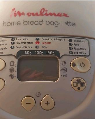 Moulinex home bread baguette