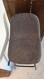 Sgabelli con schienale colore  grigio