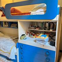 Cameretta per bambini con 3 letti + materassi