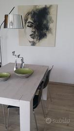 Quadro viso di donna su tela 100x100