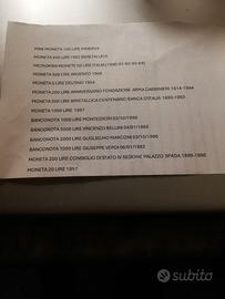Monete e banconote in LIRE