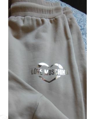 Tuta da donna love moschino L 44 nuova beige panna