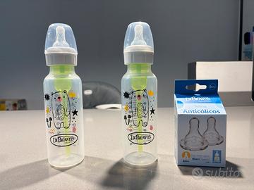Biberon Dr Brown’s 250 ml e tettarelle 1 e 3