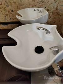 2 lavabo piu 2 poltrone per parrucchieri