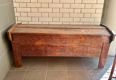 Madia da Pastore dell'800  Intagliata a mano