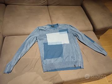 Pullover 100% cotone Diesel taglia L azzurro