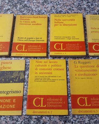 lotto 7 libri edizioni Comunione liberazione CL