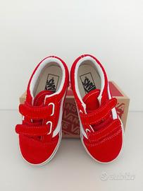 Vans scarpe ginnastica Old Skool V rosse/bianco 