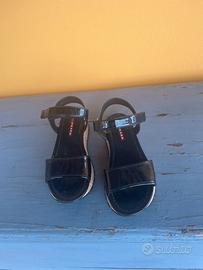 Sandali PRADA TH 36 + 1/2 nero lucido