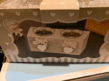 Porta candele in legno