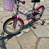Bici bimba come nuova 16 pollici rosa e bianca