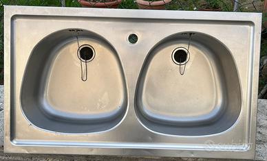 Lavandino in acciaio 2 vasche