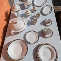 Servizio Completo Porcellana da 12 con Profilo Oro