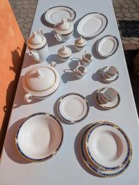 Servizio Completo Porcellana da 12 con Profilo Oro