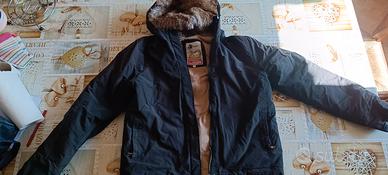 giubbotto in piuma d'oca e vera pelliccia Canadian