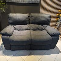 Divano 2 posti elettrico antracite Seychelles 