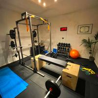 Rack palestra + panca+ box+ panca rematore