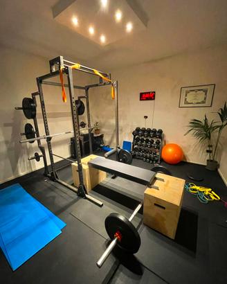 Rack palestra + panca+ box+ panca rematore